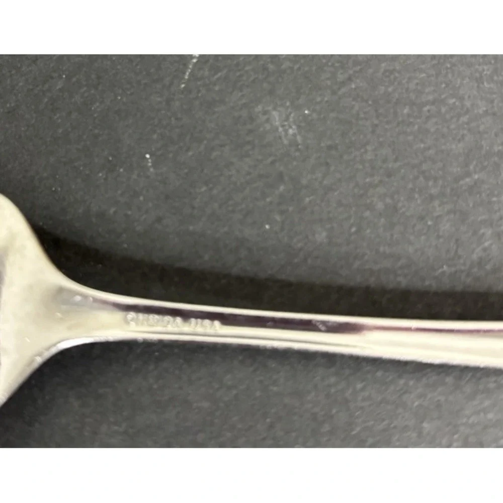 Oneida Bancroft 3 Oval Soup Spoons and 1 Salad Fork Stainless Steel Flatware